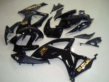 Suzuki GSXR 750 K6 06-07 Verkleidungen - Schwarz und Gold Aufkleber