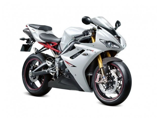 Triumph Daytona 675 Triple 09-12 Verkleidungen - Perl Weiß Schwarz Triumph Daytona 675 Triple 09-12 Verkleidungen - Perl Weiß Schwarz