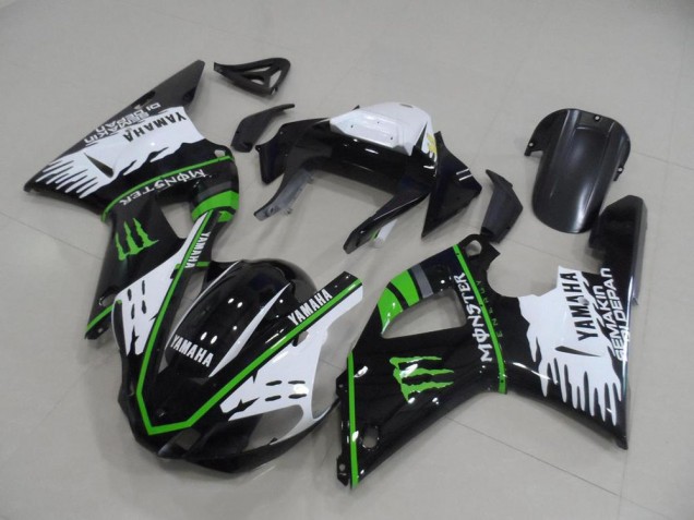 Yamaha R1 00-01 Verkleidung - Schwarz Weiß Grün Monster Yamaha R1 00-01 Verkleidung - Schwarz Weiß Grün Monster