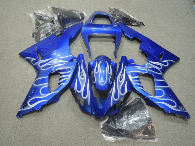 Yamaha R1 00-01 Verkleidungen - Blau Weiße Flamme Yamaha R1 00-01 Verkleidungen - Blau Weiße Flamme