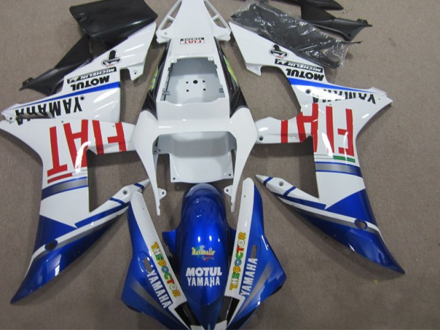 Yamaha R1 02-03 Verkleidungen - Blau Weiß Motul Fiat Yamaha R1 02-03 Verkleidungen - Blau Weiß Motul Fiat