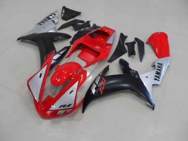 Yamaha R1 02-03 Verkleidungen - Rot Matte Silber