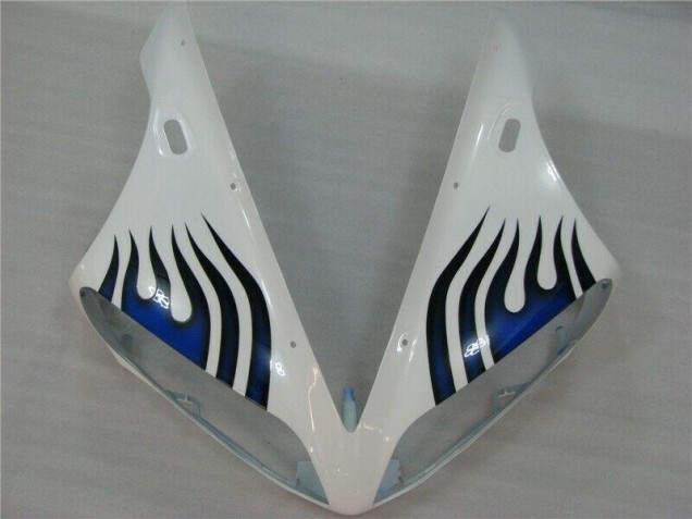 Yamaha R1 04-06 Verkleidungen - Weiß Blau Flamme
