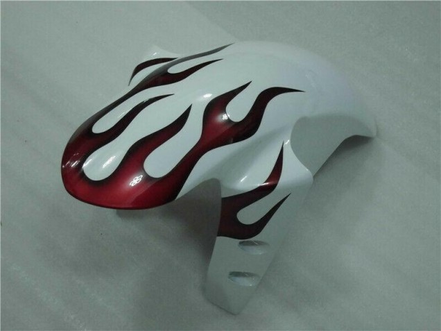 Yamaha R1 04-06 Verkleidungen - Weiß Rot Flamme