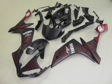 Yamaha R1 07-08 Verkleidungen - Matt Rot Flamme
