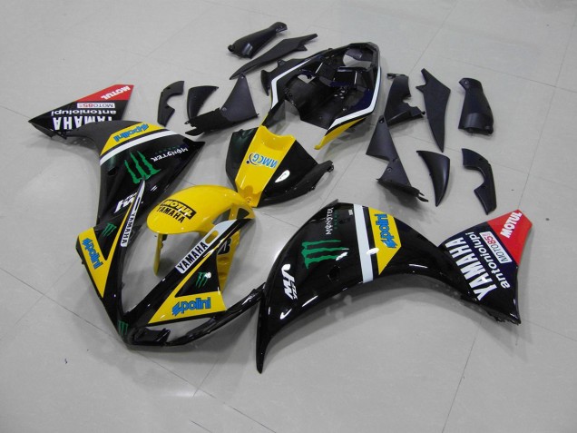 Yamaha R1 09-11 Verkleidung - Gelb Schwarz Monster Yamaha R1 09-11 Verkleidung - Gelb Schwarz Monster