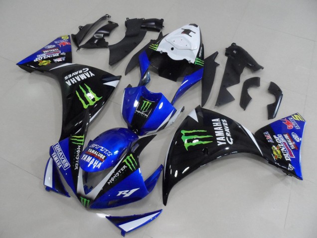 Yamaha R1 09-11 Verkleidungen - BlauSchwarz Monster Yamaha R1 09-11 Verkleidungen - BlauSchwarz Monster
