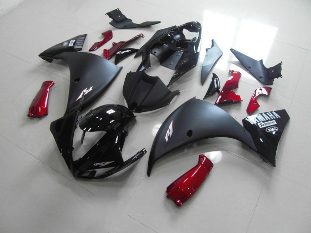 Yamaha R1 09-11 Verkleidungen - Matt Schwarz Rot