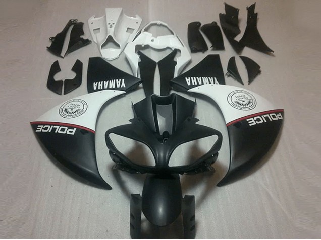 Yamaha R1 09-11 Verkleidungen - Matt Schwarz Weiß