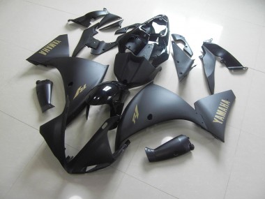 Yamaha R1 09-11 Verkleidungen - Matt Schwarze und goldene Aufkleber
