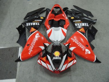 Yamaha R1 09-11 Verkleidungen - Schwarz Weißes SantUnder Rot
