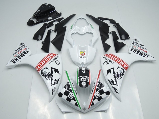 Yamaha R1 09-11 Verkleidungen - Weiß Schwarz Abrath