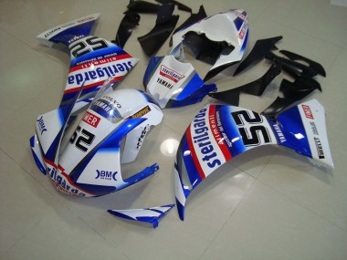 Yamaha R1 09-11 Verkleidungen - Weiß Schwarz Sterilgarda