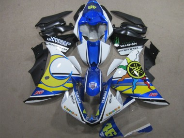 Yamaha R1 12-14 Verkleidungen - Blau Weiß Gelb 46