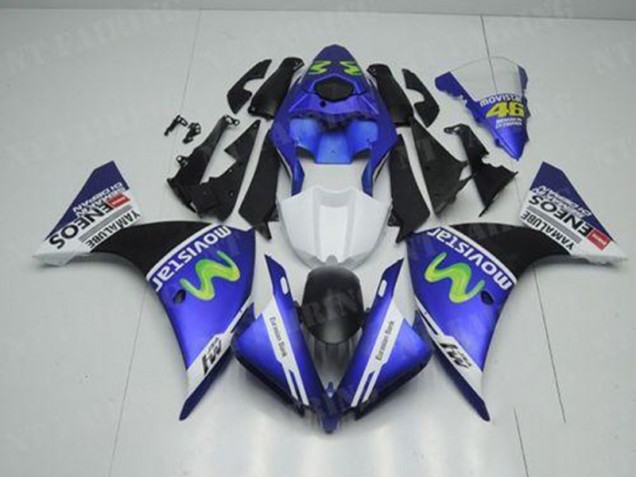 Yamaha R1 12-14 Verkleidungen - Blau Weiß Schwarz