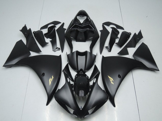 Yamaha R1 12-14 Verkleidungen - Matt Schwarzer Aufkleber