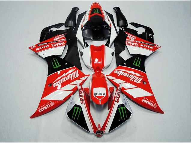 Yamaha R1 12-14 Verkleidungen - Rot Weiß Rocol