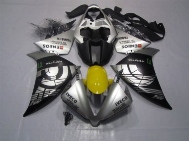 Yamaha R1 12-14 Verkleidungen - Schwarz Silber Iveco Yamalube Monster