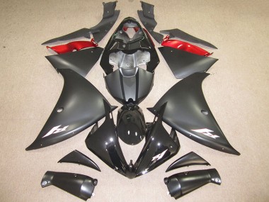 Yamaha R1 12-14 Verkleidungen - Schwarz Weiß Aufkleber