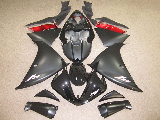 Yamaha R1 12-14 Verkleidungen - Schwarz Weiß Aufkleber