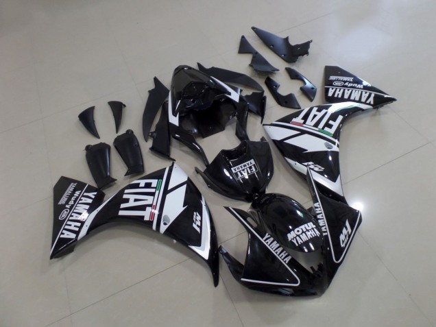Yamaha R1 12-14 Verkleidungen - Schwarz Weißer Fiat Yamaha R1 12-14 Verkleidungen - Schwarz Weißer Fiat