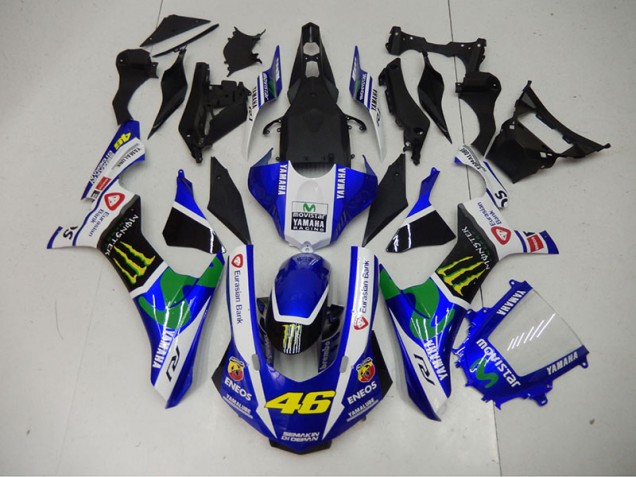 Yamaha R1 15-19 Verkleidungen - Blau Blau Weiß ENEOS Movistar 46