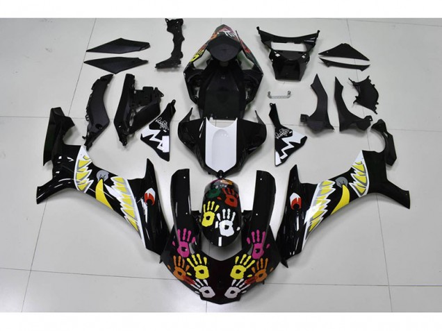 Yamaha R1 15-19 Verkleidungen - Schwarz Weiß Yamaha R1 15-19 Verkleidungen - Schwarz Weiß