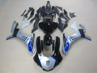 Yamaha R1 15-19 Verkleidungen - Silber Schwarz Blau Monster