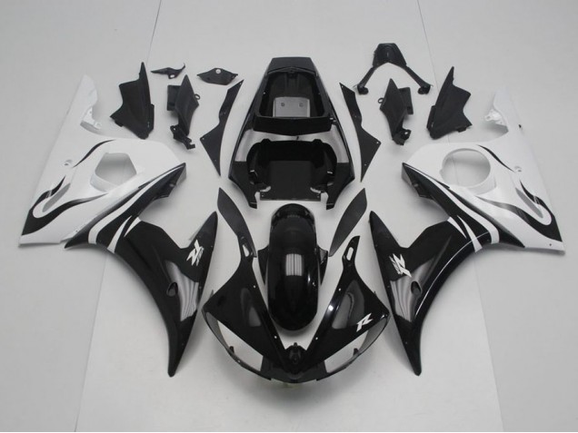 Yamaha R6 03-05 Verkleidung - Schwarz Weiß