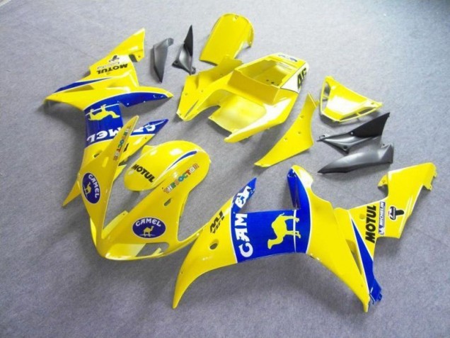 Yamaha R6 03-05 Verkleidungen - Gelb Blau Motul Camel