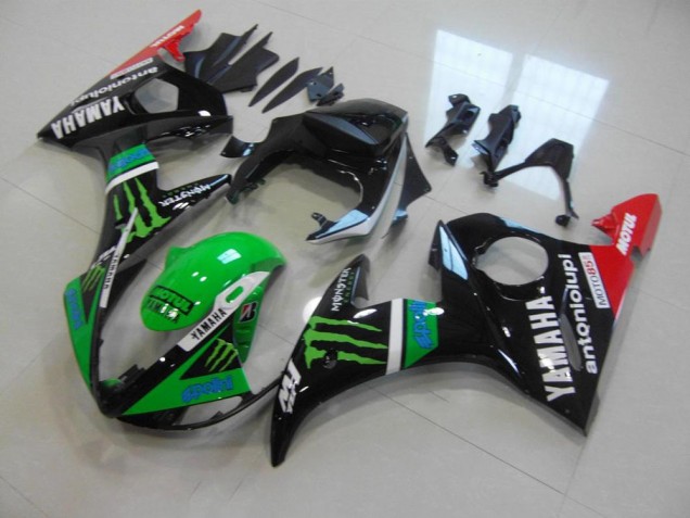 Yamaha R6 03-05 Verkleidungen - Grünes Monster