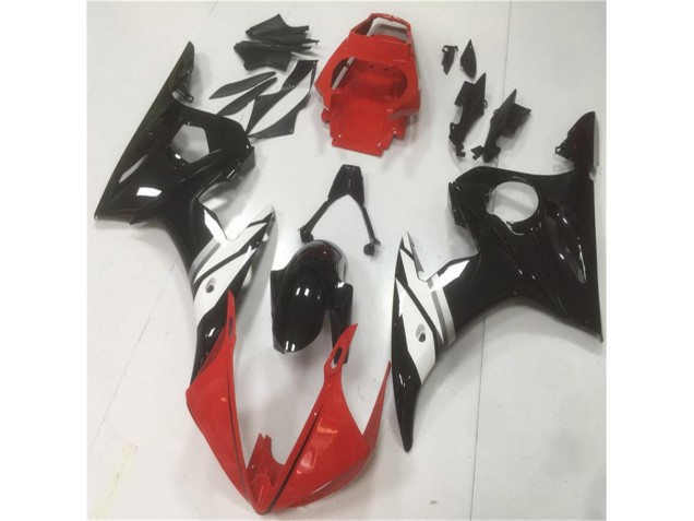 Yamaha R6 03-05 Verkleidungen - Rot Schwarz Weiß Yamaha R6 03-05 Verkleidungen - Rot Schwarz Weiß