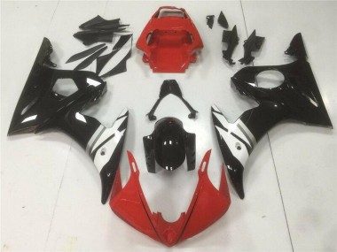 Yamaha R6 03-05 Verkleidungen - Rot Schwarz Weiß