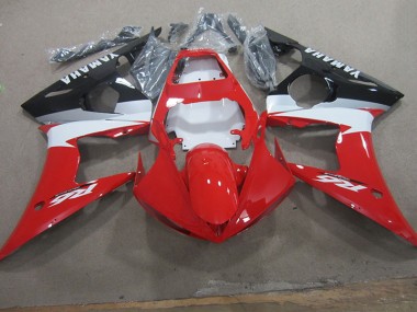 Yamaha R6 03-05 Verkleidungen - Rot Weiß Aufkleber