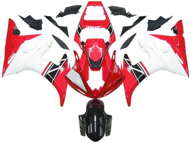 Yamaha R6 03-05 Verkleidungen - Rot Weiß Schwarz Yamaha R6 03-05 Verkleidungen - Rot Weiß Schwarz