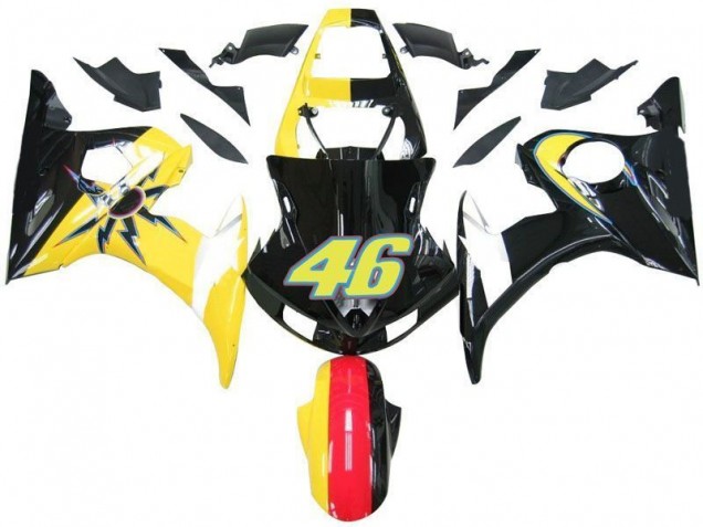 Yamaha R6 03-05 Verkleidungen - Schwarz Gelb Nr. 46