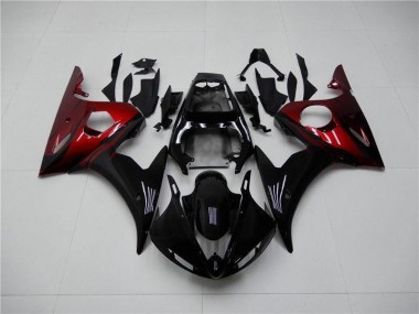 Yamaha R6 03-05 Verkleidungen - Schwarz Rot