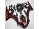 Yamaha R6 03-05 Verkleidungen - Schwarz rote Flamme