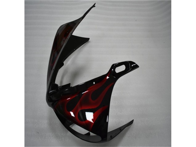 Yamaha R6 03-05 Verkleidungen - Schwarz rote Flamme