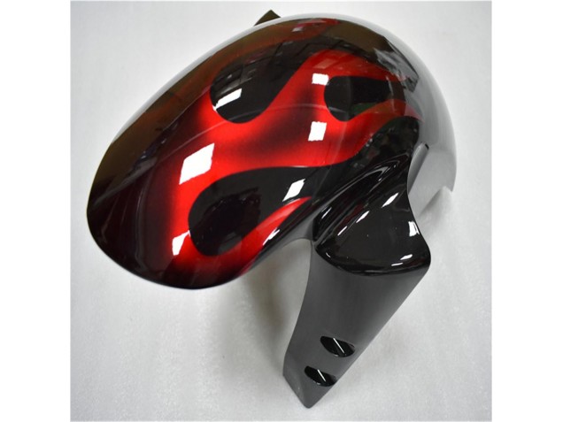 Yamaha R6 03-05 Verkleidungen - Schwarz rote Flamme