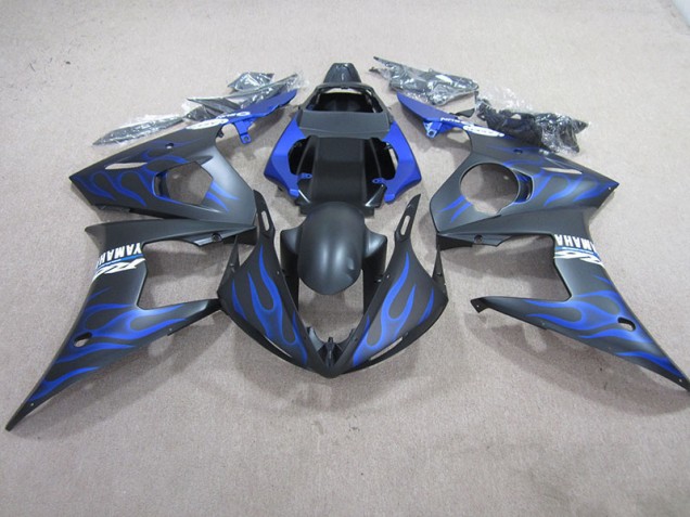 Yamaha R6 03-05 Verkleidungen - Schwarze Blau Flamme Yamaha R6 03-05 Verkleidungen - Schwarze Blau Flamme