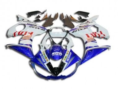 Yamaha R6 03-05 Verkleidungen - Weiß Blau Fiat Motul Dunlop