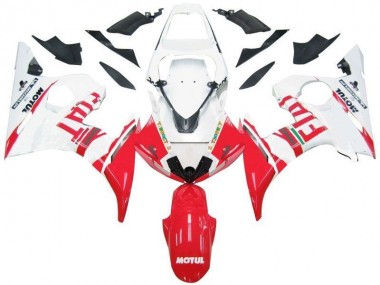 Yamaha R6 03-05 Verkleidungen - Weiß Rot Fiat