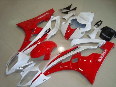 Yamaha R6 06-07 Motorrad Verkleidungen - Rot Weiß