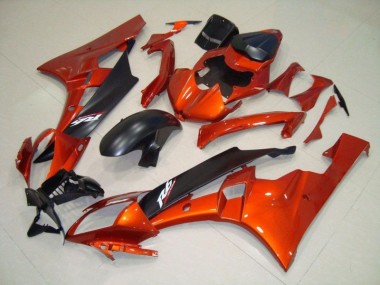 Yamaha R6 06-07 Verkleidung - Orange Matt schwarz
