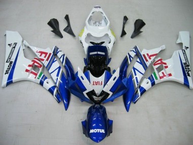Yamaha R6 06-07 Verkleidungen - Blau Weiß Motul Rot Fiat