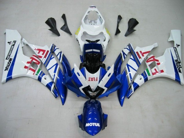 Yamaha R6 06-07 Verkleidungen - Blau Weiß Motul Rot Fiat Yamaha R6 06-07 Verkleidungen - Blau Weiß Motul Rot Fiat