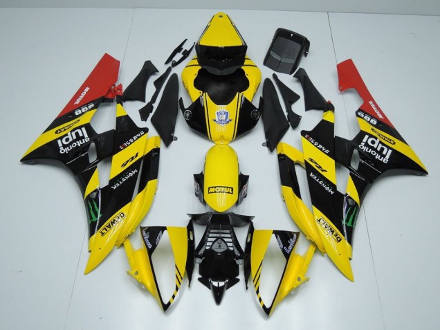 Yamaha R6 06-07 Verkleidungen - Gelb Schwarz Monster Yamaha R6 06-07 Verkleidungen - Gelb Schwarz Monster