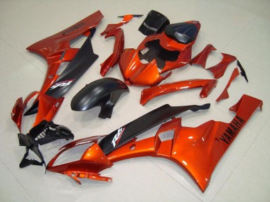 Yamaha R6 06-07 Verkleidungen - Orange Matt schwarz