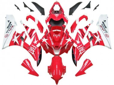 Yamaha R6 06-07 Verkleidungen - Rot Weiß Star Fiat